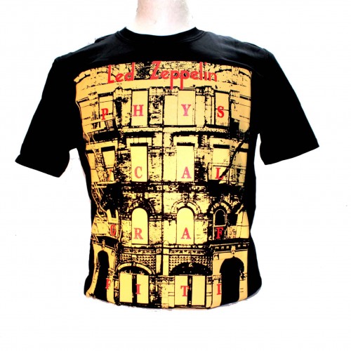 Led Zeppelin Physical Graffiti Square Punk Rock Goth Band T-shirt